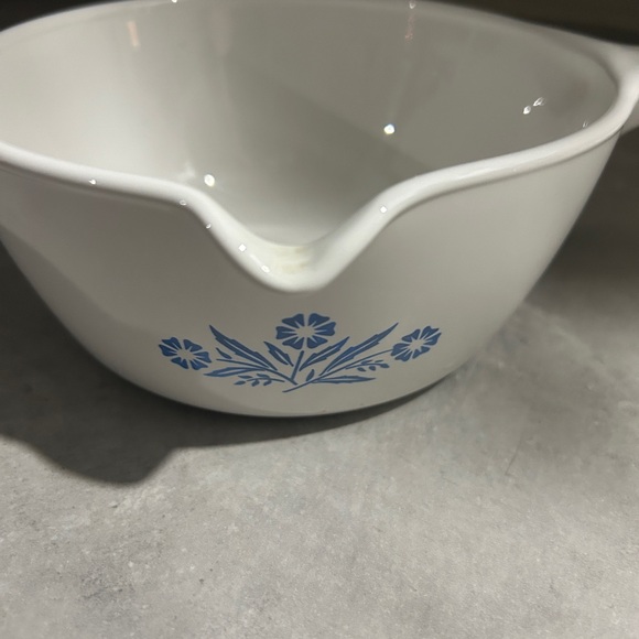 CorningWare White and Blue Floral Saucepan - Picture 4 of 5